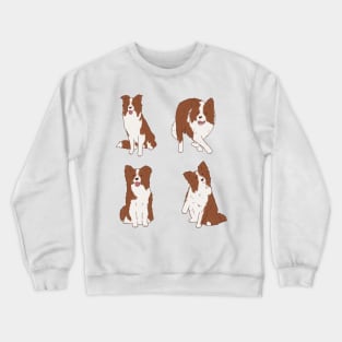 Brown border collie pack Crewneck Sweatshirt